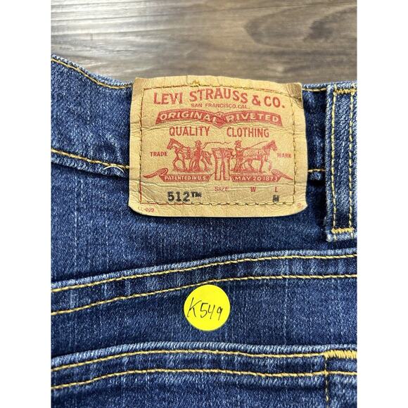 Vntg Levi’s 512 Slim Taper Womens Jeans Size 10 Mis Dark Wash‎ Denim Made in USA - Picture 7 of 7